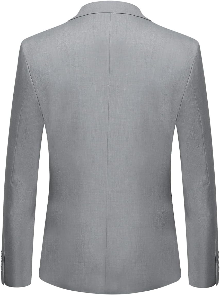 Allthemen Herrenanzug 2 Teilig Slim Fit Anzüge Business Hochzeitanzug für Männer L Hellgrau, L Hellg