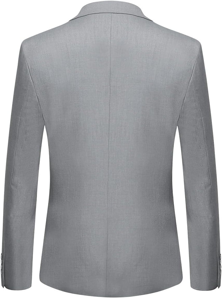 Allthemen Herrenanzug 2 Teilig Slim Fit Anzüge Business Hochzeitanzug für Männer L Hellgrau, L Hellg