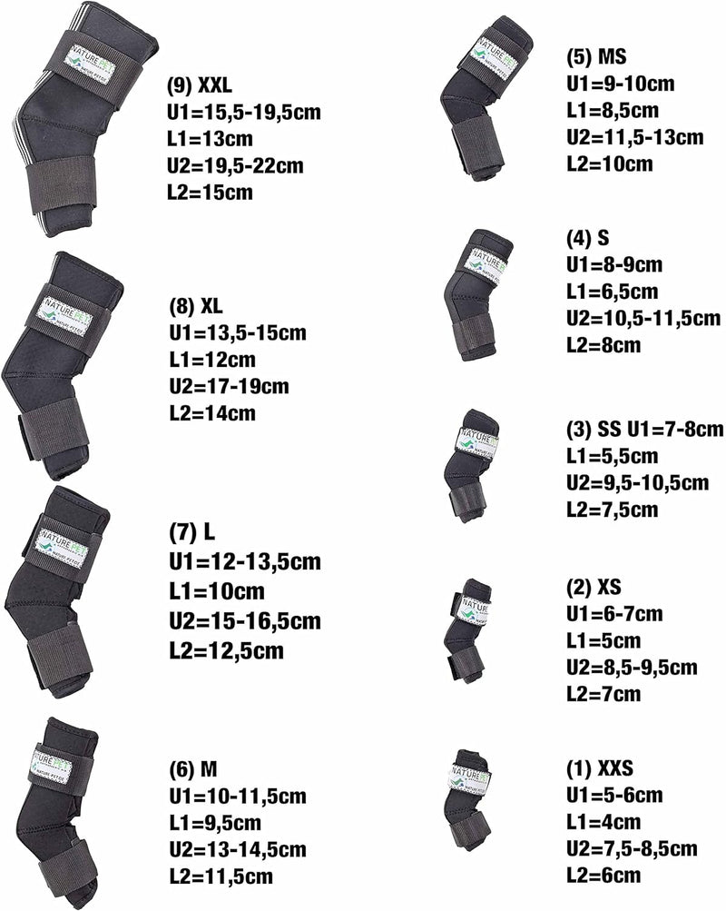 Nature Pet Tarsal- / Sprunggelenk Schutz Bandage 135° Winkel für Hunde (S 4) 4 S, 4 S