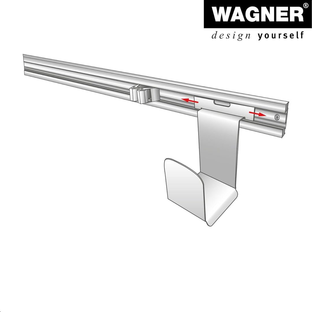 WAGNER - hooks4tools - Gerätehalter SCHLAUCH/KABEL - 127 x 103 x 245 mm, Stahl beschichtet Ral 9006,
