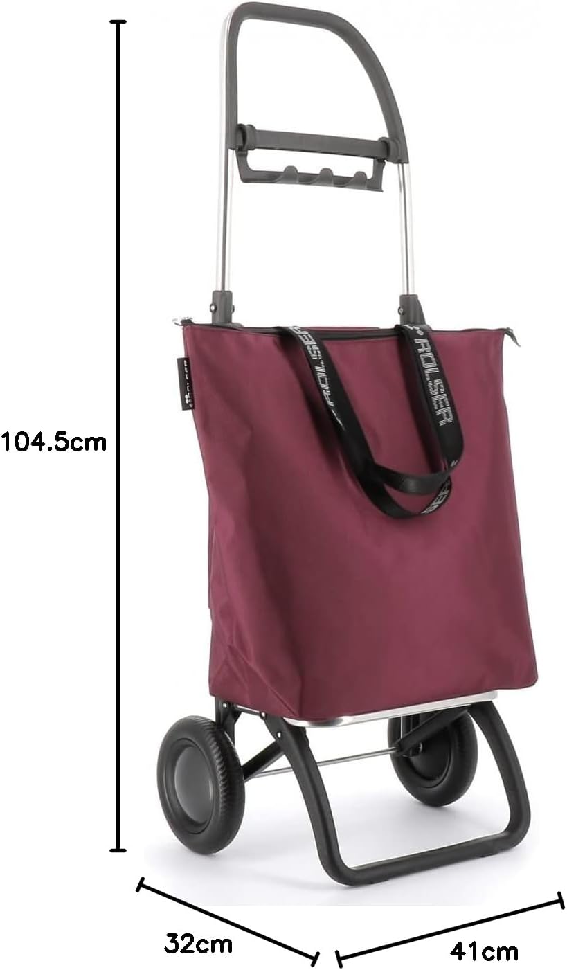 Klappbarer Einkaufstrolley Rolser Mini Bag Plus MF 2 Räder - Burdeos, Burdeos