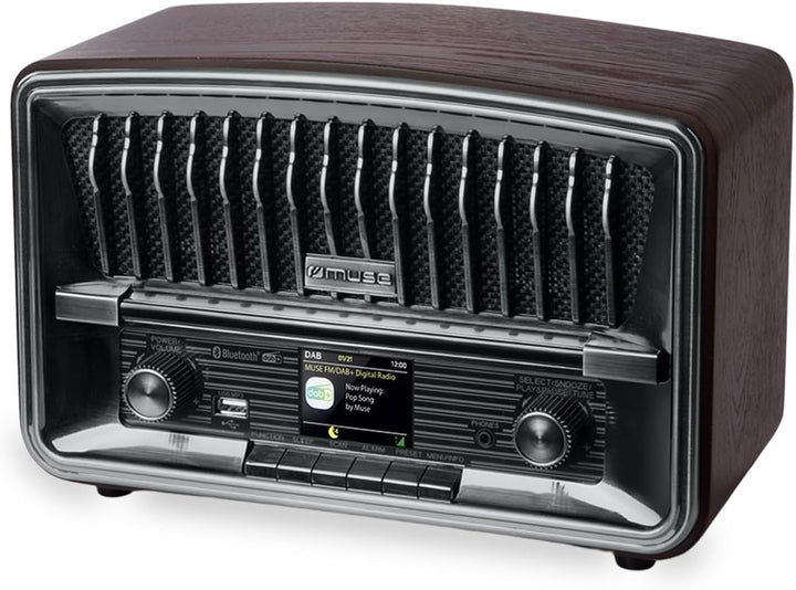 Muse Digitalradio, DAB+ FM, Radiowecker, Dual-Alarm, (M-135 DBT) LCD-Display, 2 x 5 Watt, Schlummerf