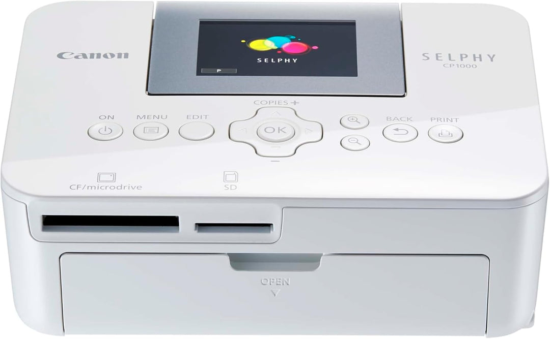 Canon SELPHY CP1000 Fotodrucker, Direktdruck von Kameras, Speicherkarten oder USB-Sticks, weiss