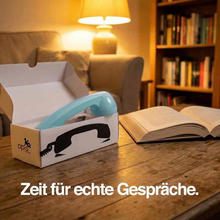 Retro Handyhörer für Apple iPhones mit Lightning (passender Adapter mit inbegriffen) in der Form ein