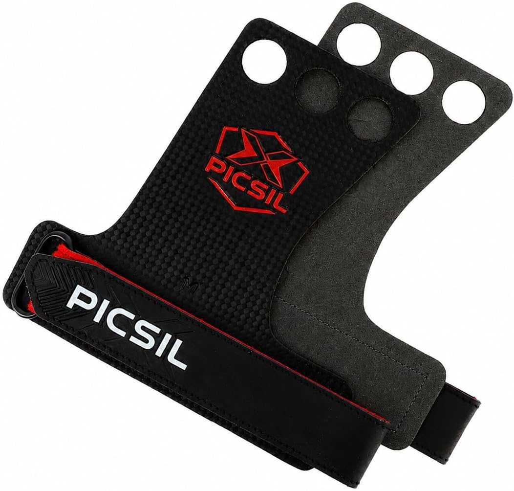 PICSIL RX Hand Grips – Profi‑Griffpolster aus Carbonfaser in Profi‑Qualität, Chalk‑kompatibel & Hand