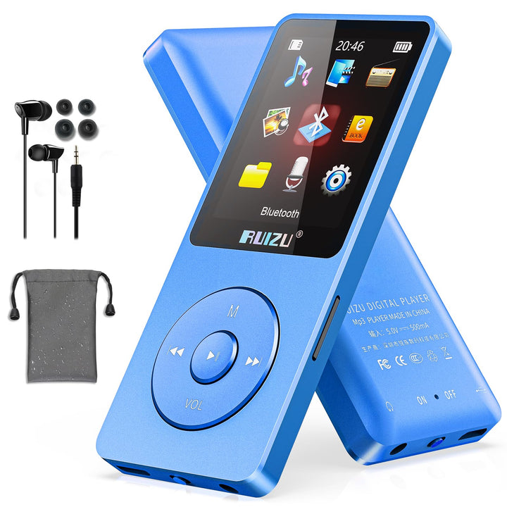 64GB MP3 Player mit Bluetooth 5.3, Ultraleicht (30 Gramm), bis zu 80 Stunden Akkulaufzeit, 1.8-Zoll-