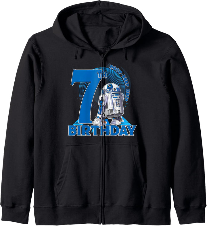 Star Wars R2-D2 Boop Beep Beep 7th Birthday Kapuzenjacke