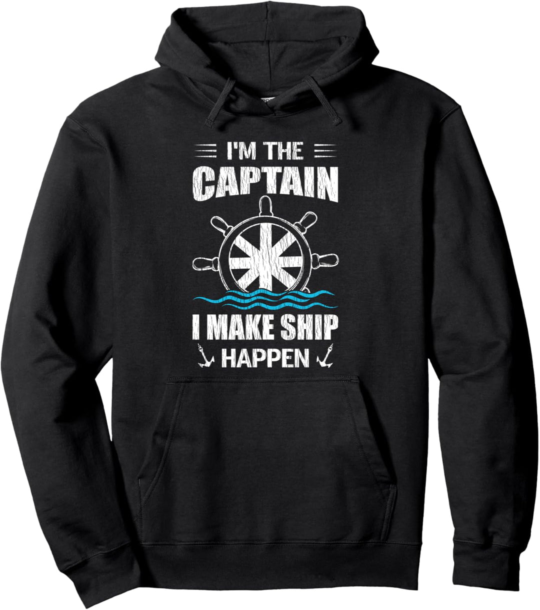 Retro Anker Segelboot Segeln Schifffahrt Kapitän Segler Pullover Hoodie