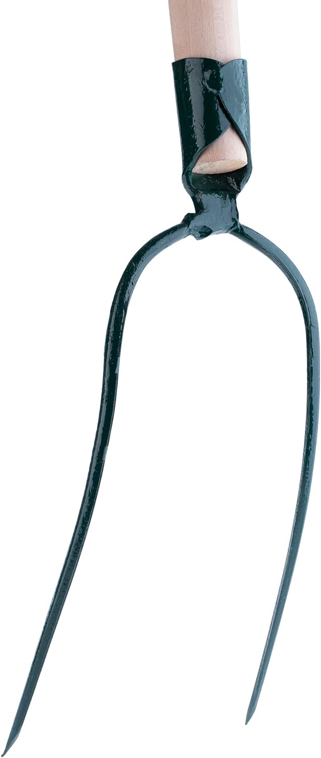 KADAX Heugabel, Forke, Spatengabel, Grabegabel, Mistgabel, Gabel für Garten, Drahtgabel mit Holzstie