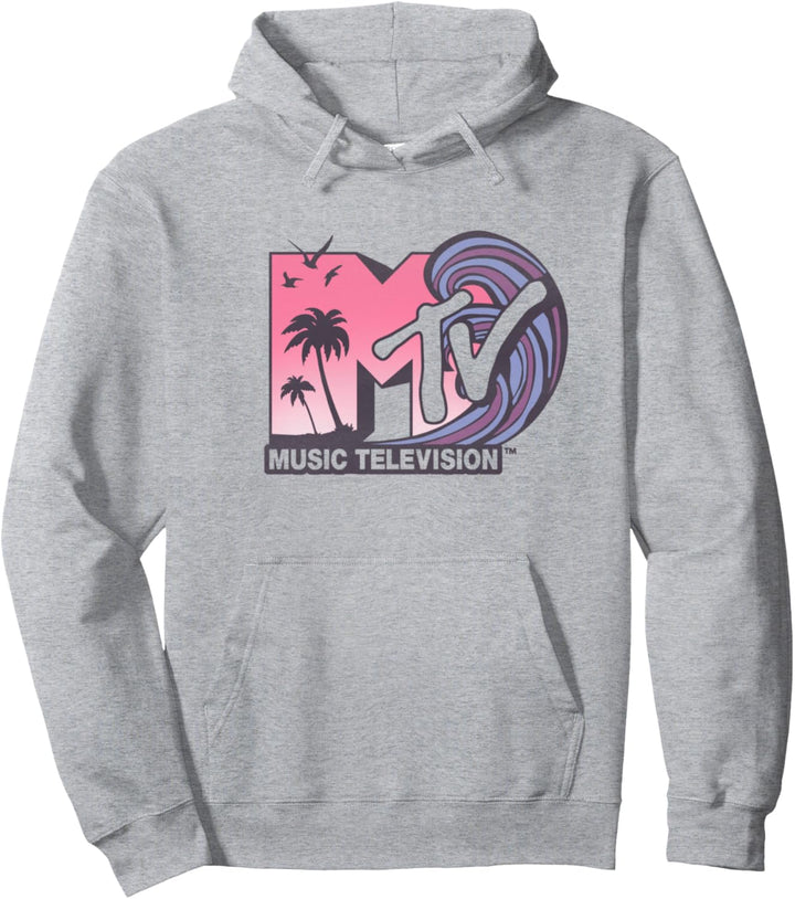 MTV Beach Wave Retro Logo Pullover Hoodie