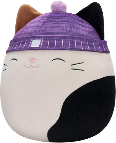 Squishmallows SQCR04208 - Cam die Katze mit Mütze 40 cm, offizielles Kelly Toys Plüsch, superweiches