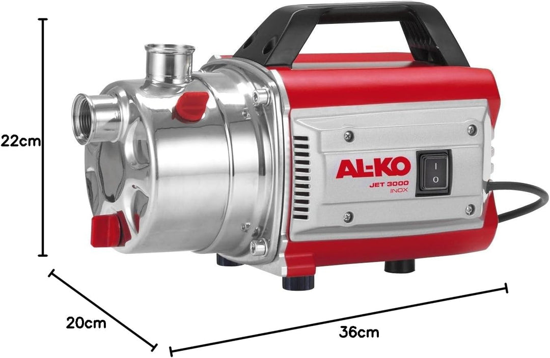 AL-KO Gartenpumpe Jet 3000 Inox Classic (650 Watt Motorleistung, 3100 l/h max. Förderleistung, 35 m