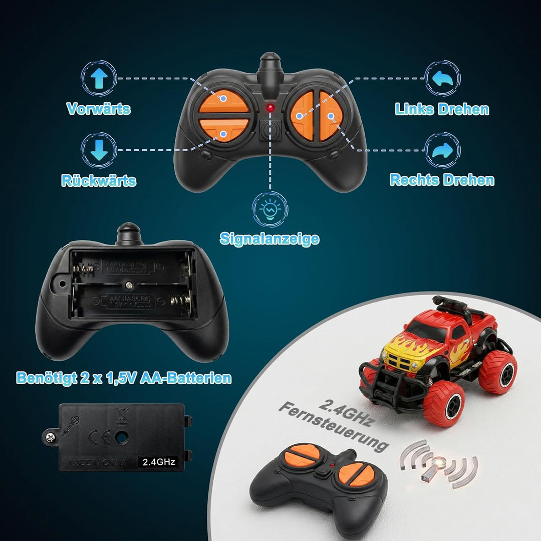 Pup Go Monster Truck Ferngesteuertes Auto mit Licht für Kinder 3+ Jahr, Weihnachten &amp; Nikolaus Gesch