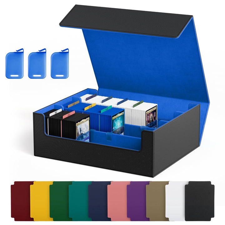 UAONO Sammelkarten-Aufbewahrungsboxen für 1800+ Karten, Premium Magnetic Deck Boxen, Leather Deck Ca
