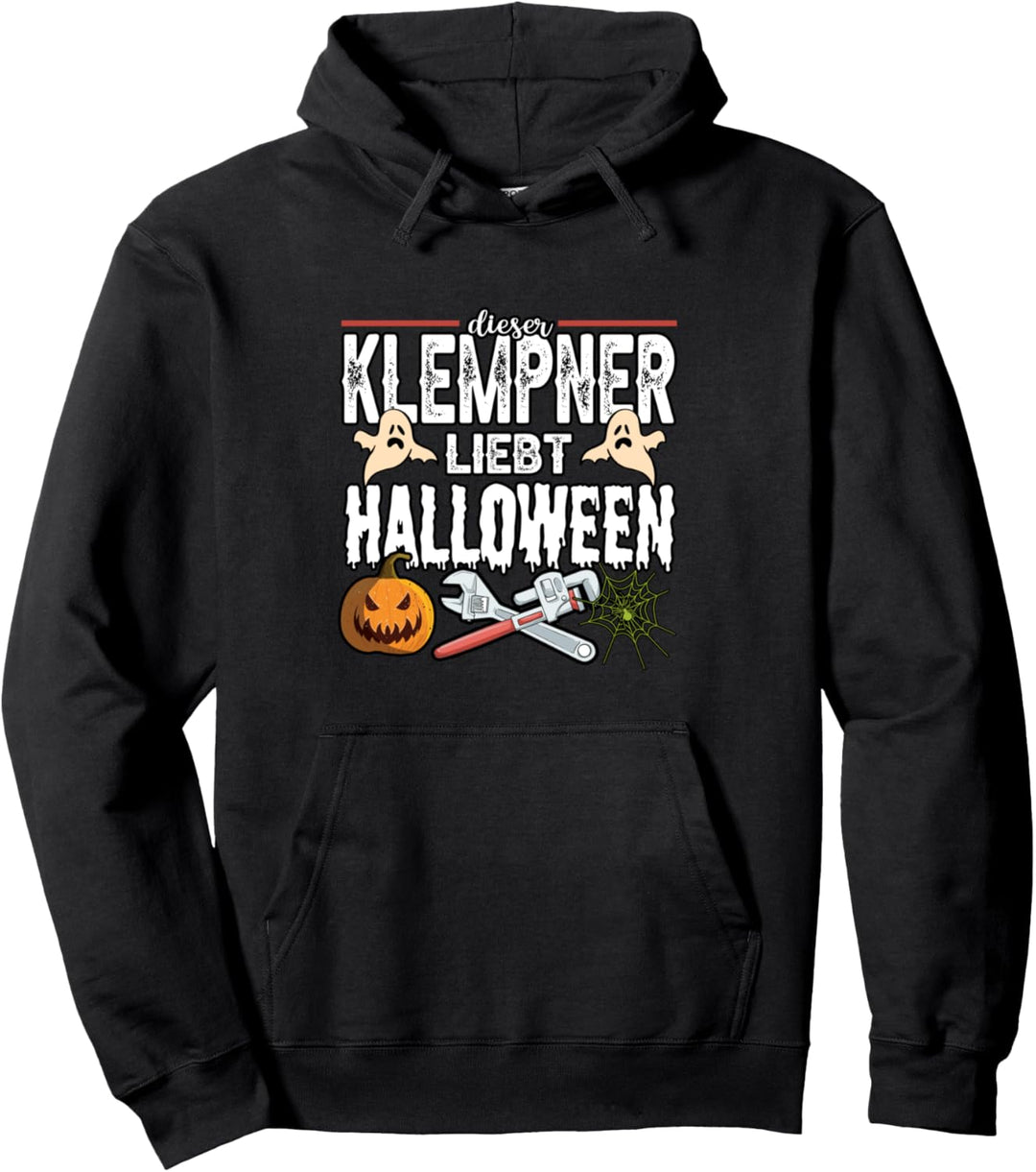 Klempner Sanitär Handwerker Halloween Pullover Hoodie