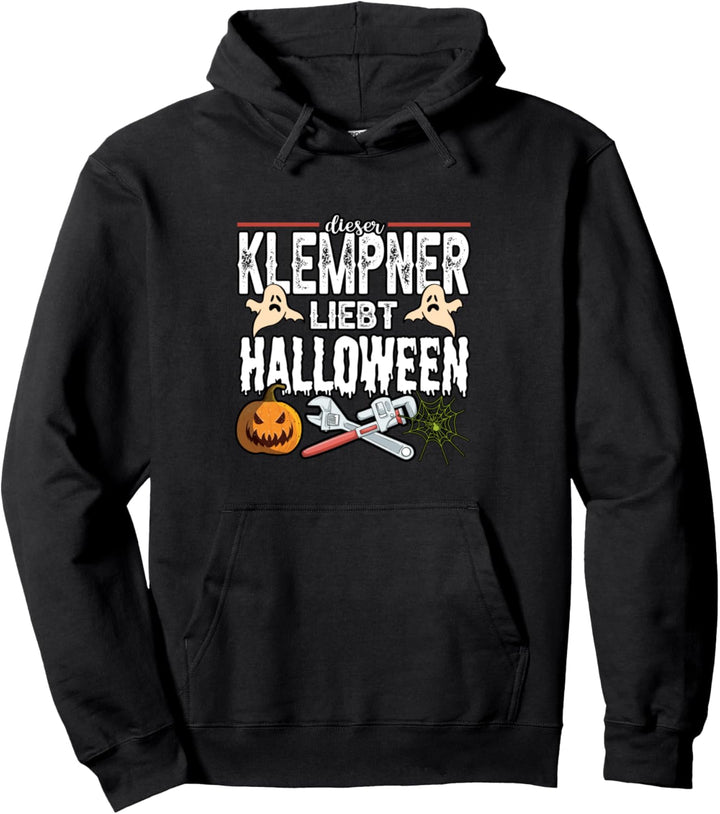 Klempner Sanitär Handwerker Halloween Pullover Hoodie