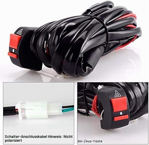 WinPower Relais-Kit für Kabelbaum Schalter mit 2 Lampen Anschlüssen für Motorrad Lichter fahren/Zusä