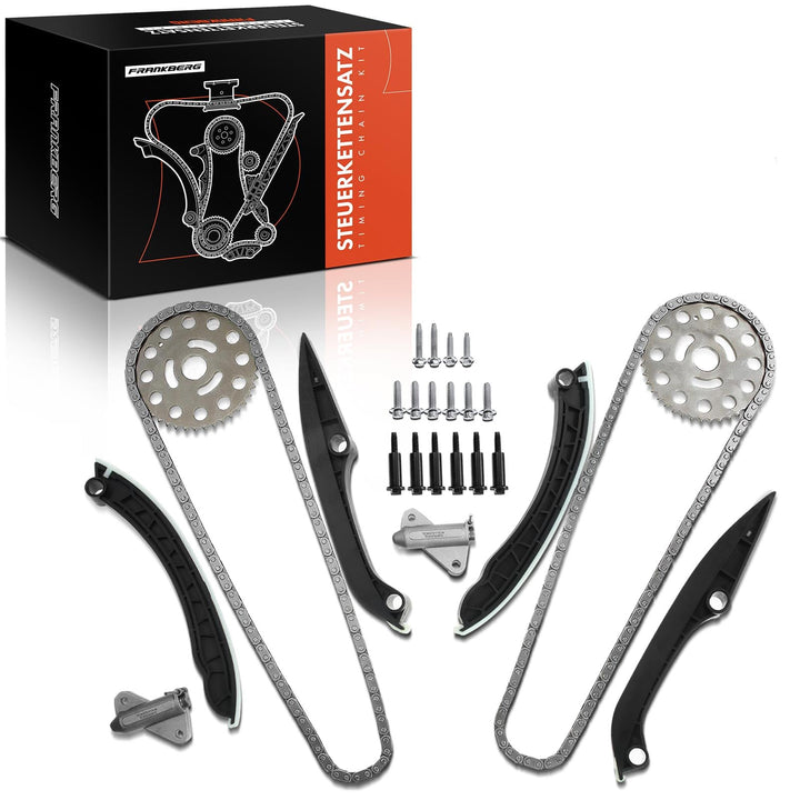 Frankberg Steuerkettensatz Kompatibel mit EX FX M Q70 QX50 I QX70 NP300 Navara Pathfinder III Laguna