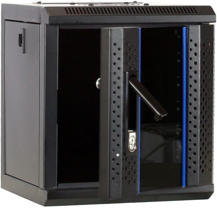 DSIT 6 HE - 10 Zoll Serverschrank - mit Glastür - (BxTxH) 312x310x352mm - Schwarz - für Zuhause und
