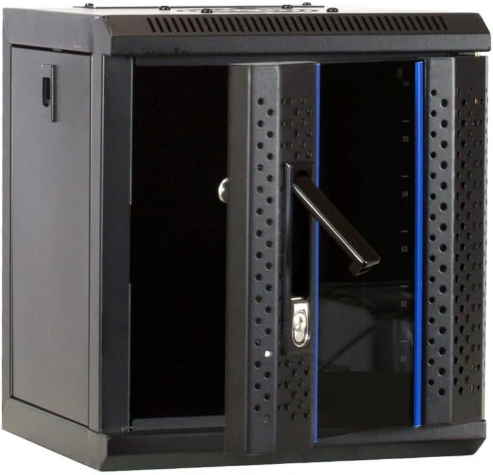 DSIT 6 HE - 10 Zoll Serverschrank - mit Glastür - (BxTxH) 312x310x352mm - Schwarz - für Zuhause und
