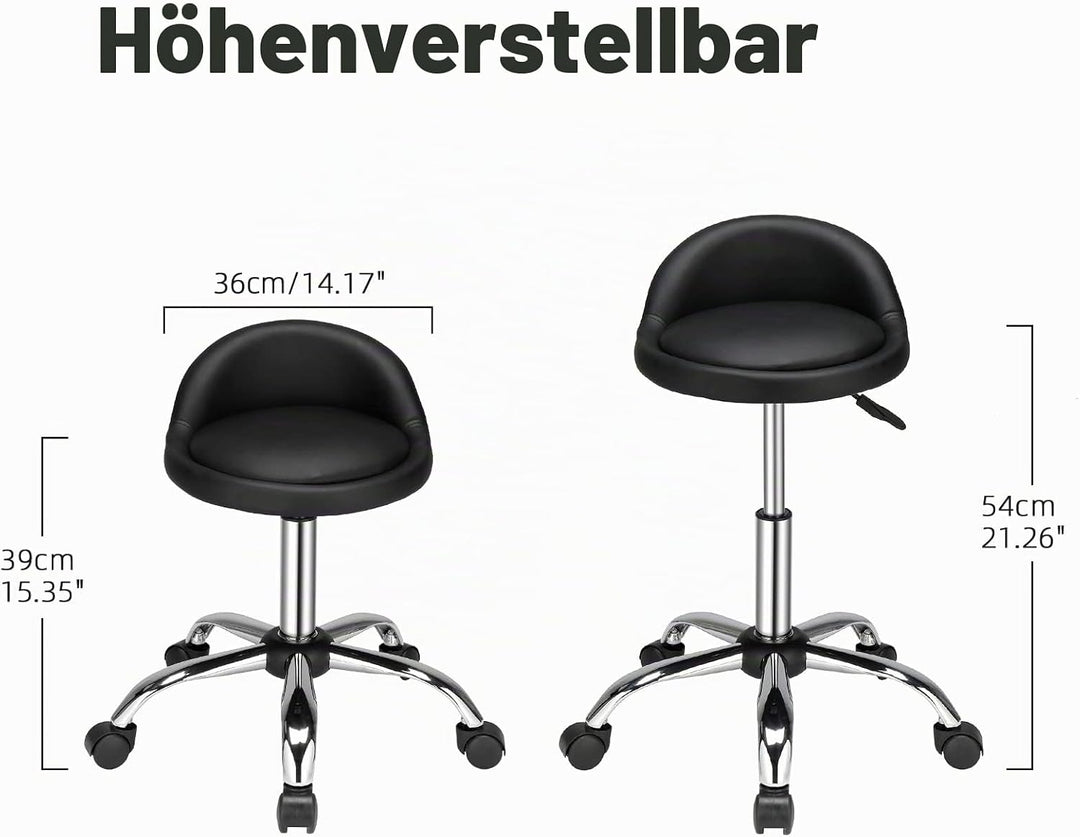 TactFire Rollhocker Drehhocker Arbeitshocker Praxishocker Drehstuhl Bürohocker mit Rollen Rollhocker