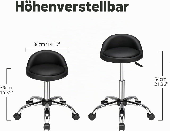 TactFire Rollhocker Drehhocker Arbeitshocker Praxishocker Drehstuhl Bürohocker mit Rollen Rollhocker