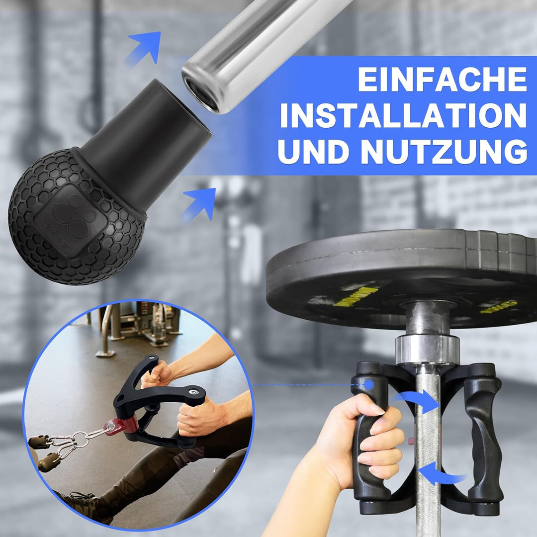 HXD-ERGO Doppel D Rudergriff, Parallelgriff Latzug für Klassische Ruderübungen, Seilzug Griffe Fitne