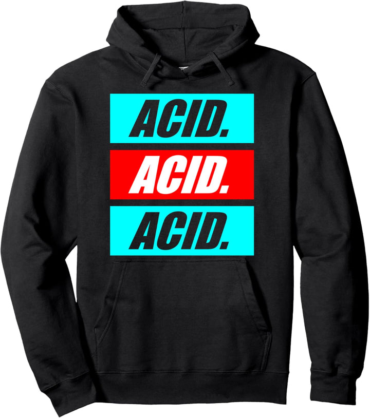 Acid Logo - 90er Rave Techno Retro Style Pullover Hoodie