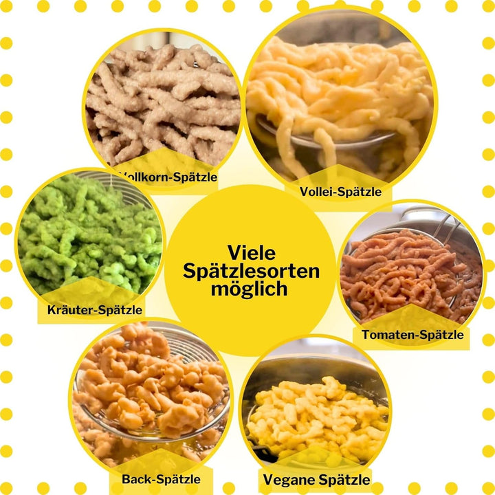 Das Original Spätzle-Shaker für 4 Portionen 875ml dunkelblau Selbstgemachte Spätzle mit unserem Spät