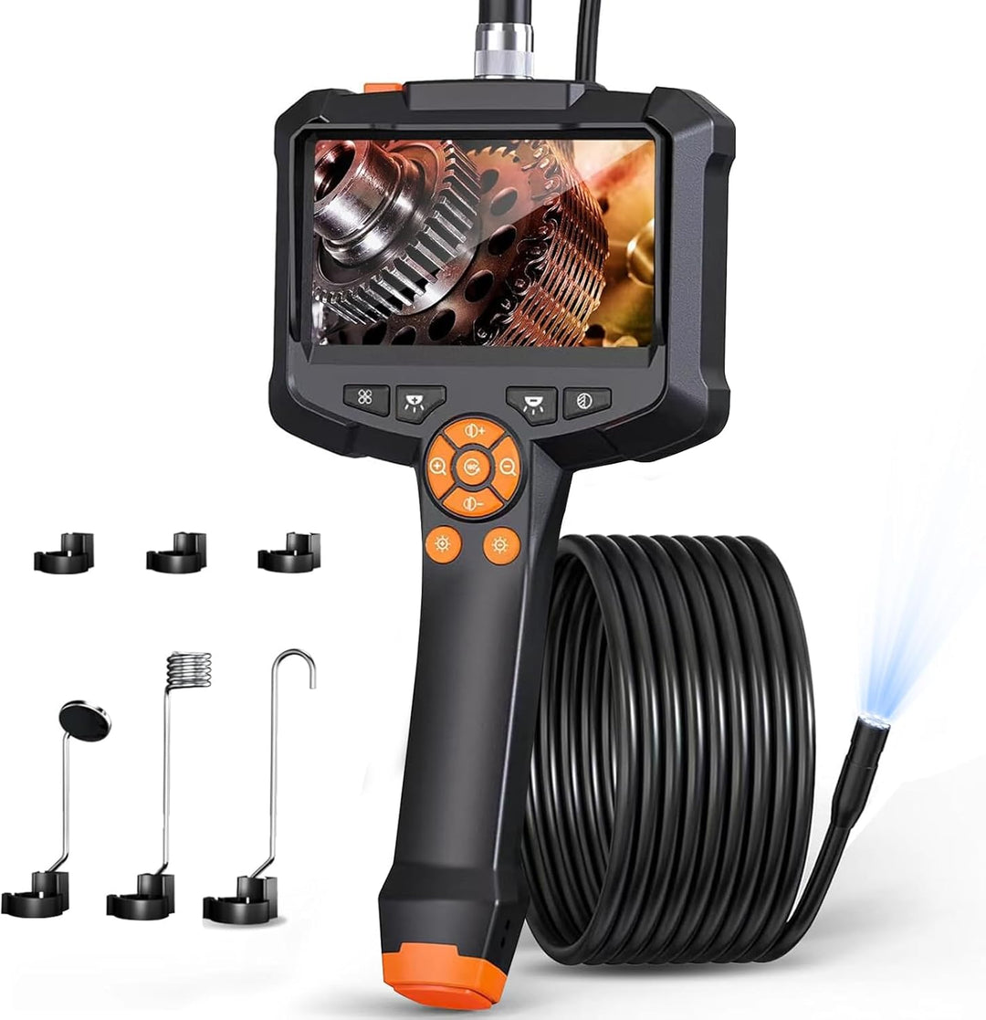 Endoskopkamera mit Licht, AOPICK 8mm IP67 wasserdichte Endoskop, 4.3" IPS Bildschirm Inspektionskame