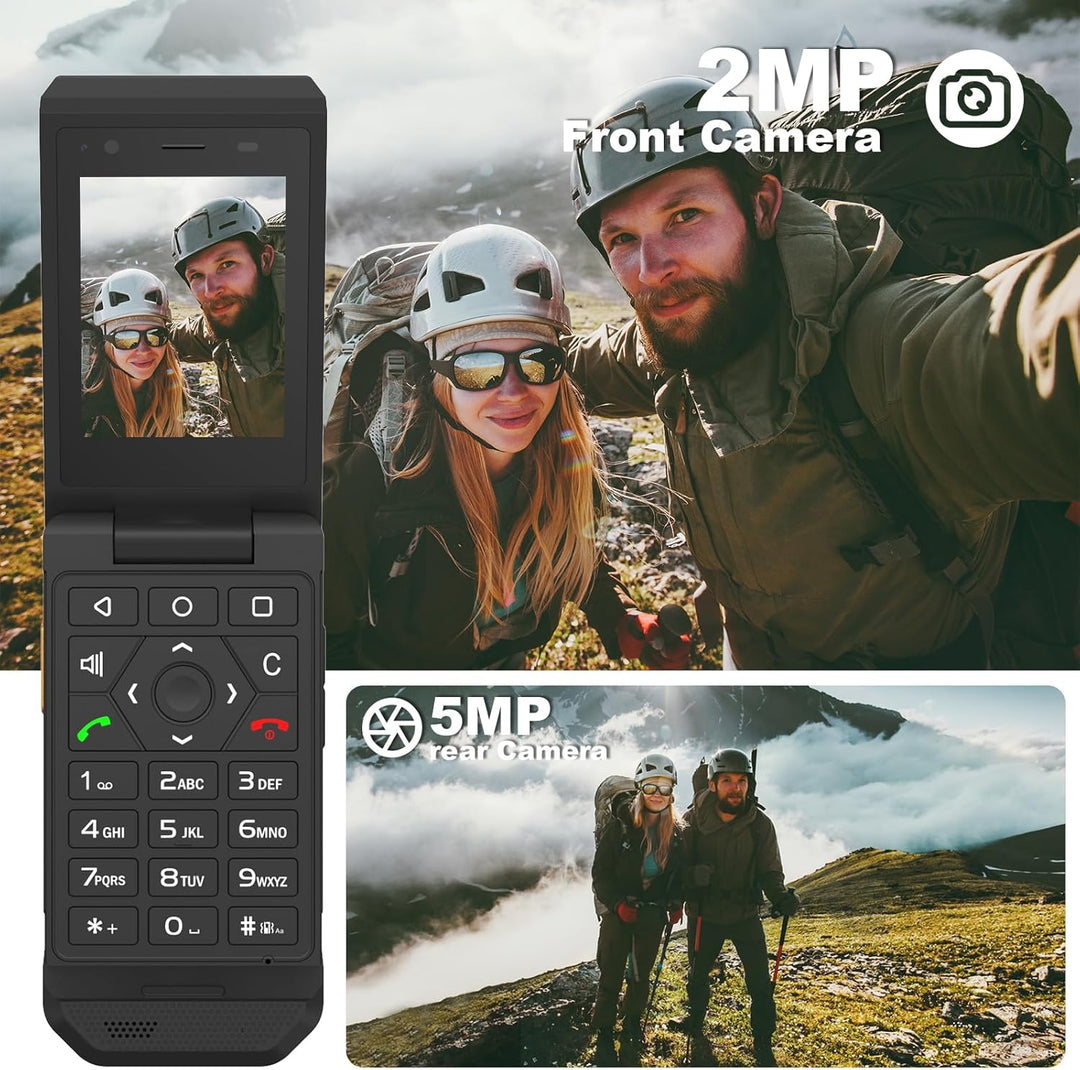 Unifone S22 Rugged Flip Phone entsperrt (16 GB) 7,1 cm (2,8 Zoll) Touchscreen Smartphone Android 11,