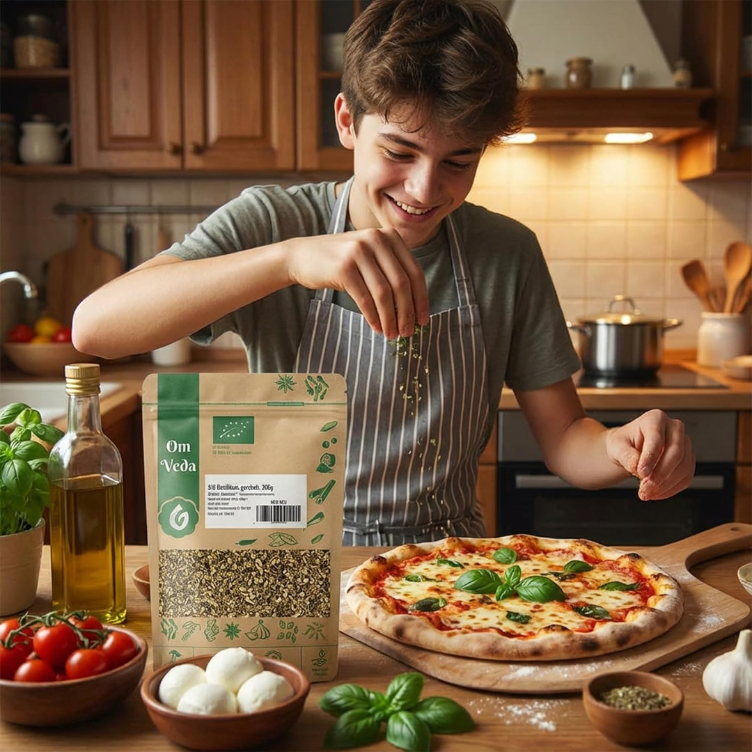 BIO Basilikum getrocknet gerebelt 900g | Bio-Qualität | Premium Basilikum für Pizza, Pasta, mediterr