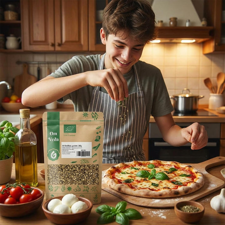 BIO Basilikum getrocknet gerebelt 900g | Bio-Qualität | Premium Basilikum für Pizza, Pasta, mediterr