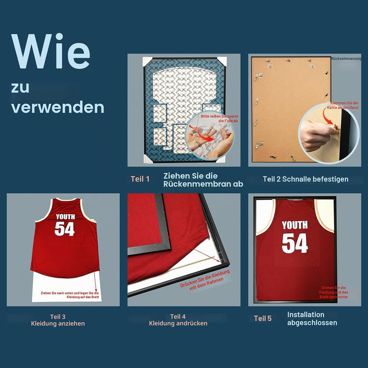 UXENI Objektrahmen Aluminium Bilderrahmen mit Transparentes Acryl,3D Rahmen tief für Objekte,Trikotr