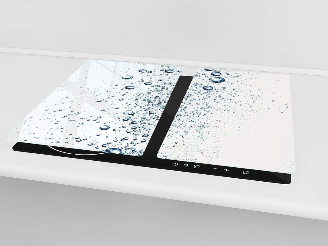 Küchenbrett aus Hartglas und Induktionskochplattenabdeckung – Schneideplatten SINGLE mit 60 x 52 cm