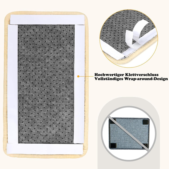 Kratzmatte Katze, 2 Stück 50x 30cm Sisal Teppich Katzen Kratzteppich Katzenkratzmatte Kratzbrett Wan
