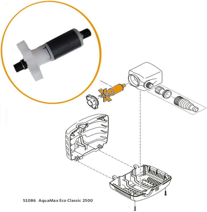 OASE 18013 Ersatzrotor kpl. ASE 2500 magnetisiert