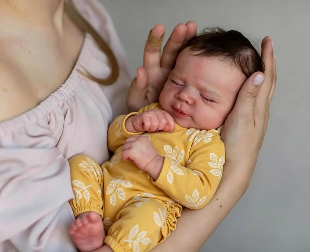Zero pam Reborn Baby Puppen Vollsilikon Lebensecht-48CM Silikon Baby Mädchen Mit Haaren, Wie Echtes