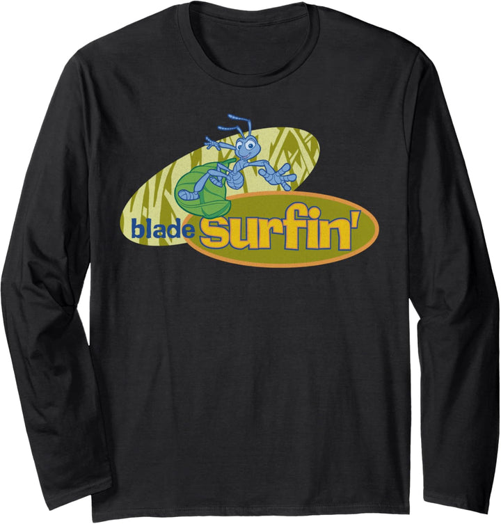 Disney Pixar A Bug's Life Flik Blade Surfin' Poster Langarmshirt