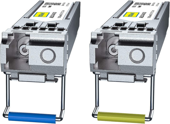 a Pair of 1.25G SFP Bidi Transceiver 1000Base-BIDI, 1550nm/1310nm SMF, up to 2~3 km, for Cisco, Ubiq