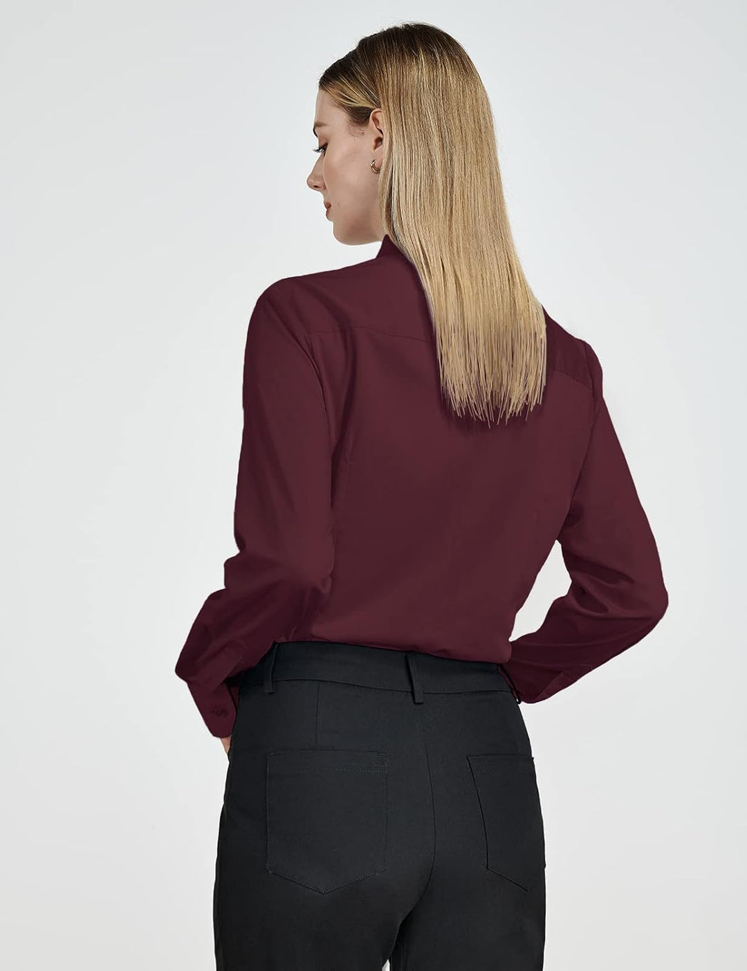 Tapata Damen-Bodysuit-Bluse mit Knöpfen, einteilig, langärmlig, solides Büroarbeitshemd, lässige Obe
