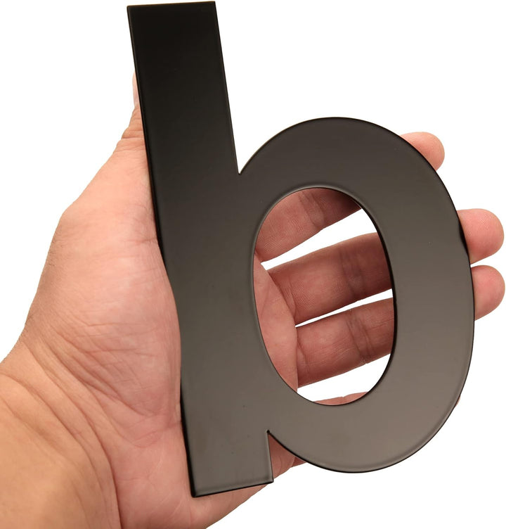 HASWARE 304 Edelstahl Moderne Hausnummer 6 Zoll/15cm Stilvolle Tür Alphabet Plakette für Strasse Hom