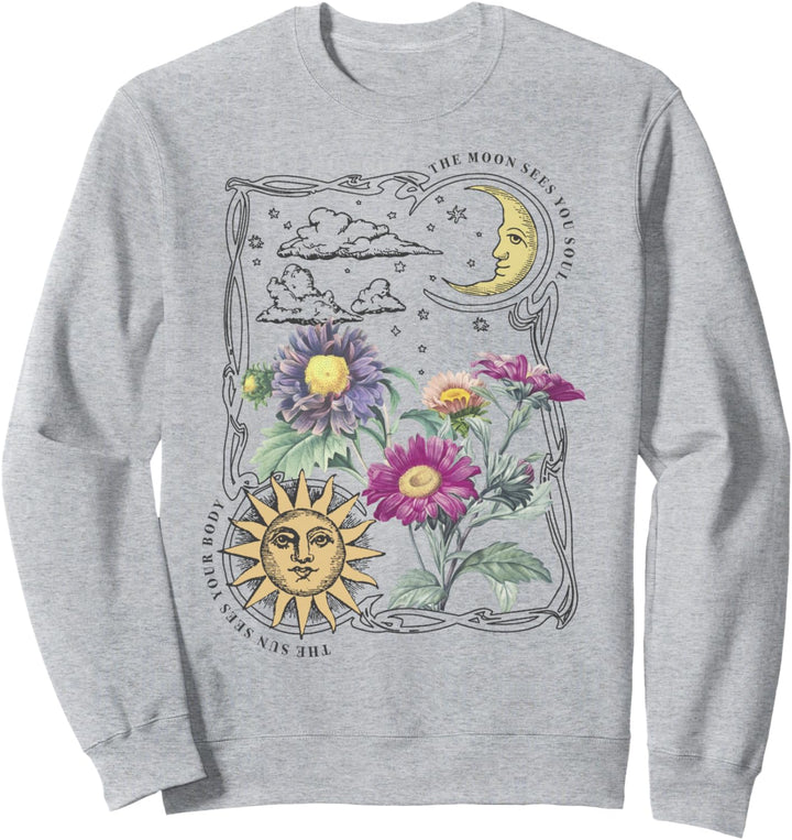 Trendy Sun And Moon Sweatshirt