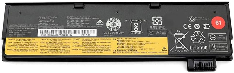 XITAIAN 11.4V 24Wh 2100mAh 01AV423 Ersatz Laptop Akku für Lenovo ThinkPad A475 T470 T570 T480 T580 P