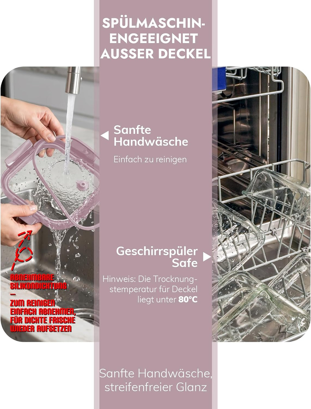 Glasbehälter mit Deckel, 10Stück – Luftdichte Frischhaltedosen für Meal Prep, Vorratsdosen für Küche