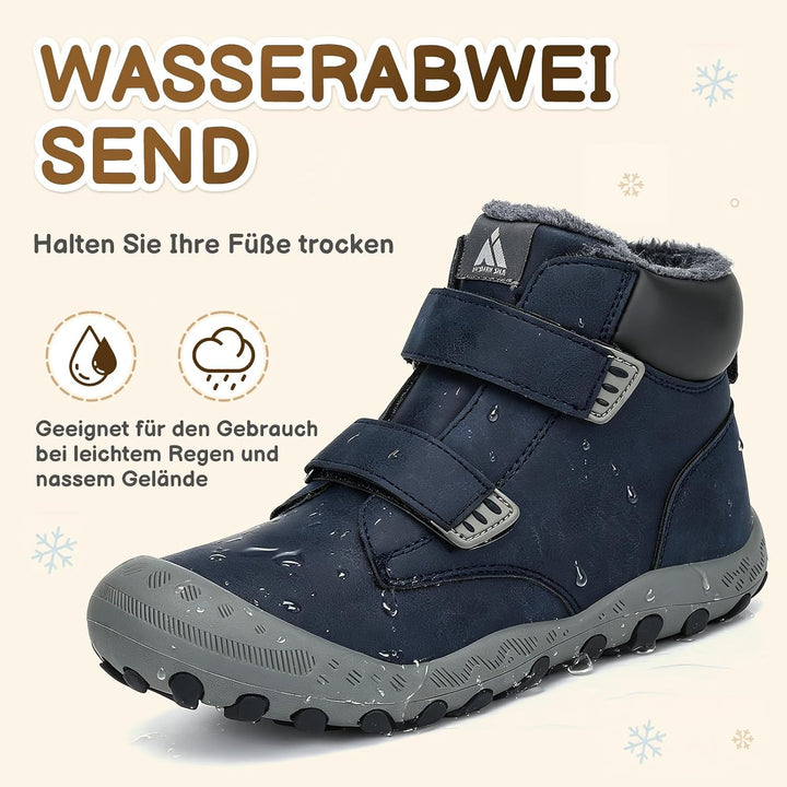 Mishansha Kinder Winterschuhe Gefüttert Winterstiefel für Jungen Mädchen Gr.24-38 25 EU Blau, 25 EU