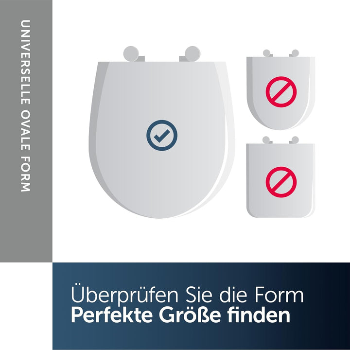 Ideal Standard Universal WC-Sitz mit Absenkautomatik (Softclose), Abnehmbarer Toilettensitz in ovale