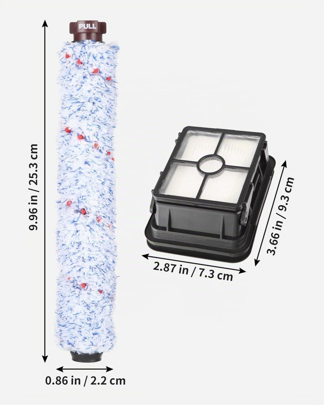 Zubehör für Bissell Crosswave 3-In-1,4 Bürstenrollen und 5 Ersatz Filter Kompatibel mit Bissell Vacu
