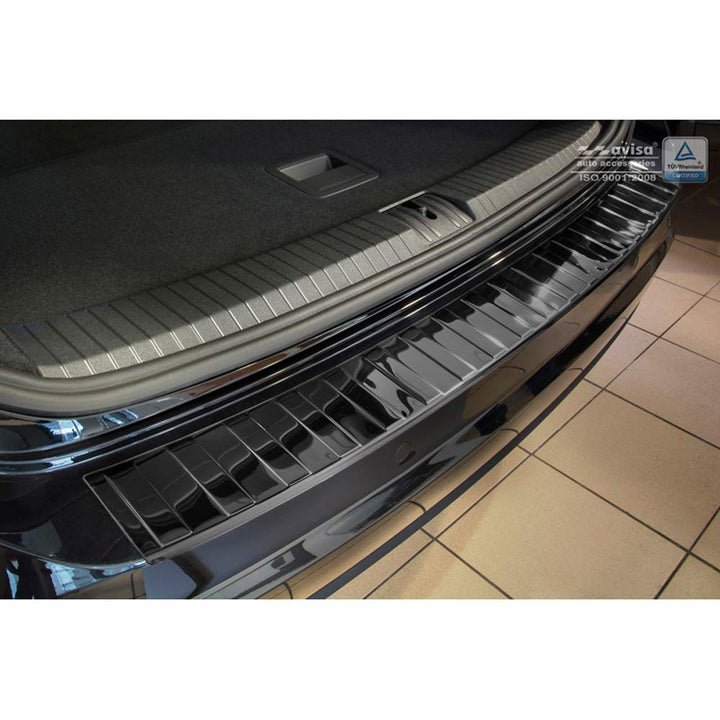 Spiegelschwarz Edelstahl Heckstossstangenschutz kompatibel mit Volkswagen Touran III 2015- inkl. R-L