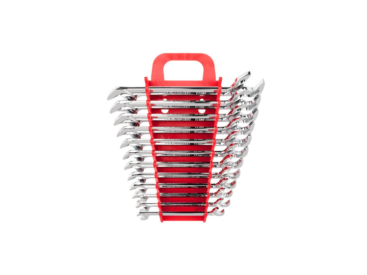 TEKTON Winkelkopf-Maulschlüssel-Satz, 12-teilig (8-19 mm) - Halter | WA91201 12-Piece (8-19 mm) Metr